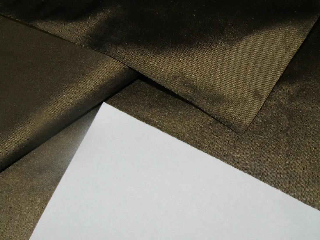 100% Pure SILK TAFFETA FABRIC GOLD X BLACK  COLOR 54" wide TAF26[2]