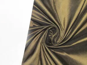 100% Pure SILK TAFFETA FABRIC GOLD X BLACK  COLOR 54" wide TAF26[2]
