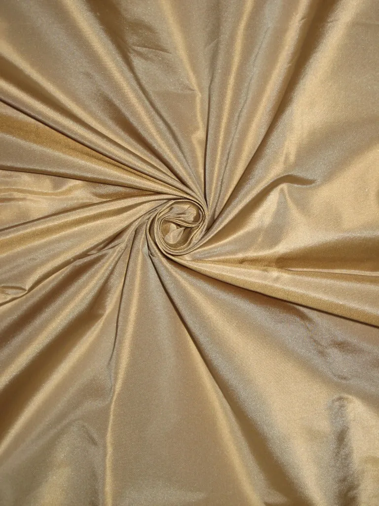100% Pure SILK TAFFETA FABRIC Golden Beige  54&quot;TAF186[7]