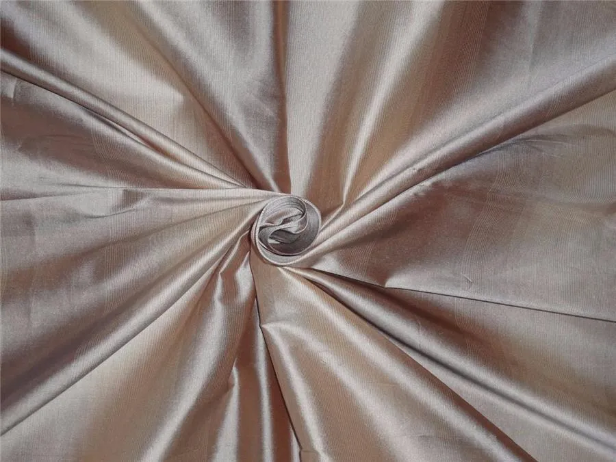 100% silk tafetta STRIPE cream and brown  TAFS139[16]