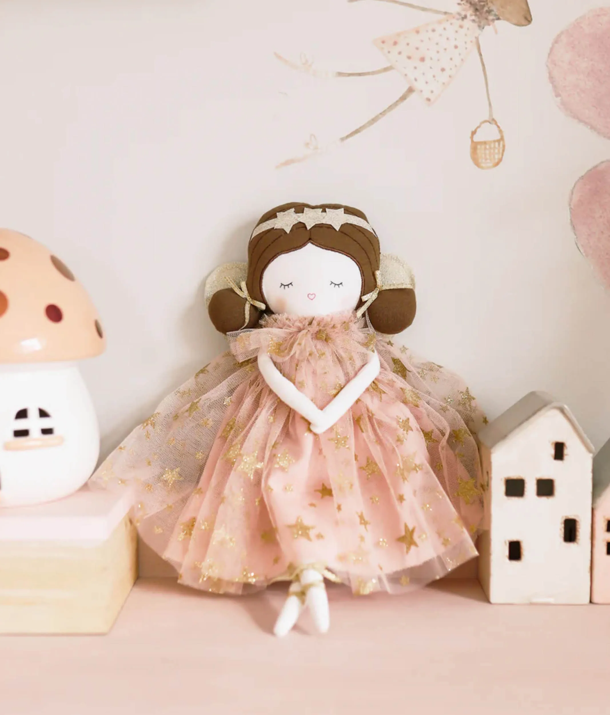 Celeste Fairy Soft Doll, Pink Gold Star