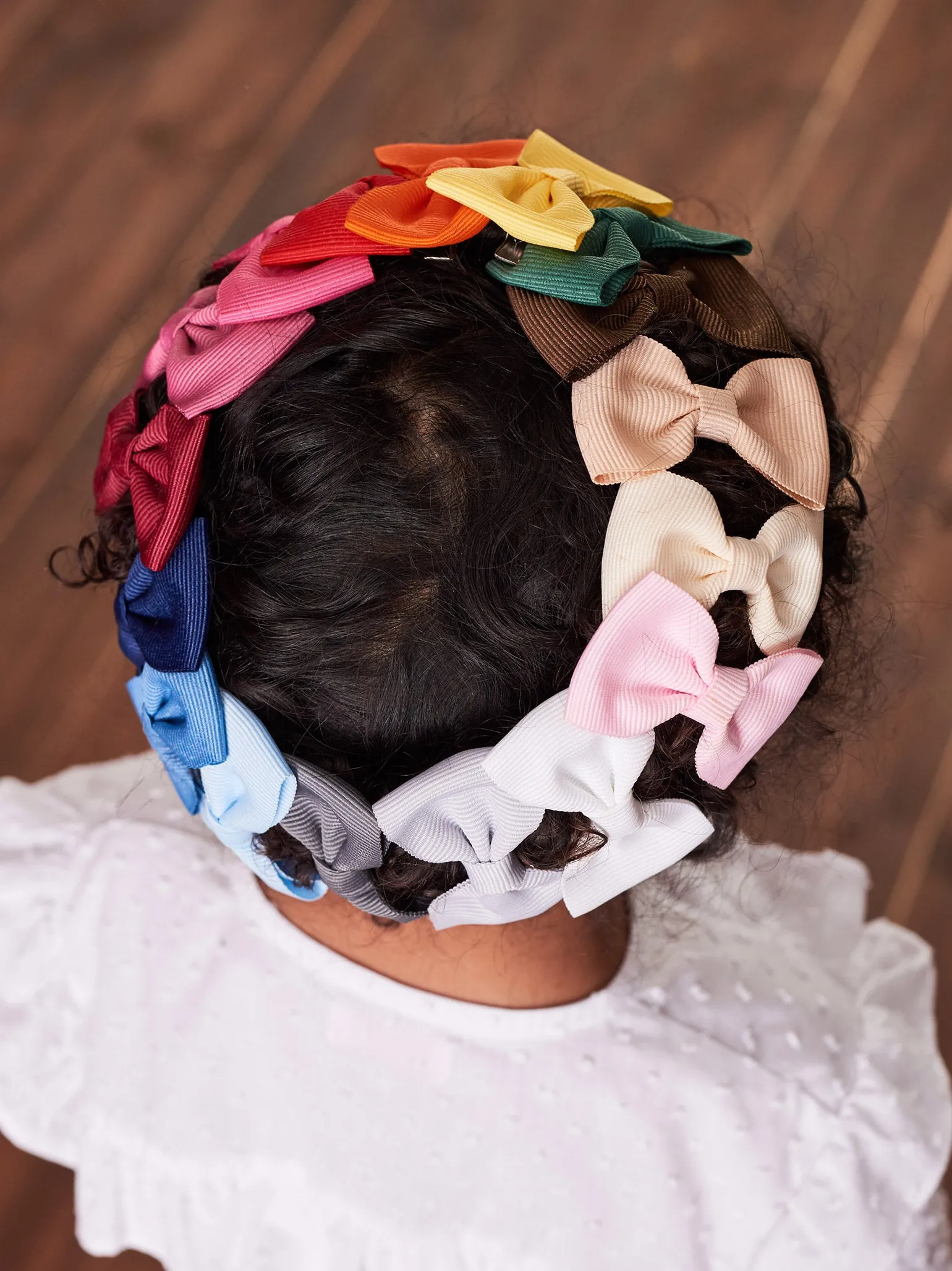 Dark Green Small Bow Girl Clip