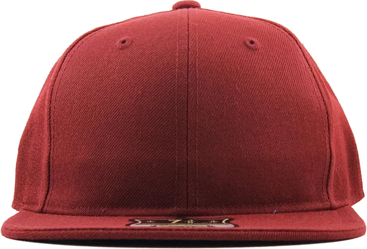 Fitted Flat Brim Burgundy