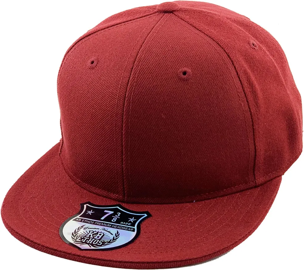 Fitted Flat Brim Burgundy