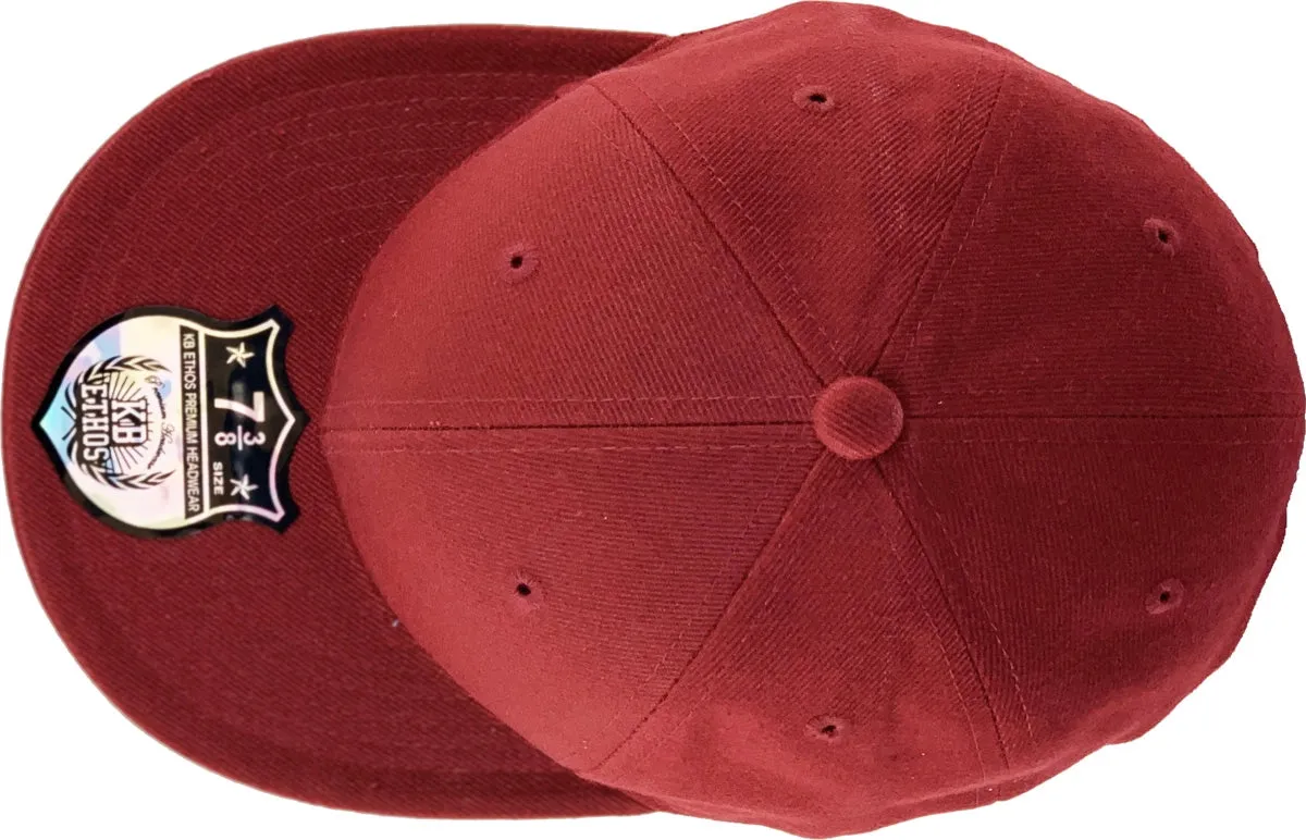 Fitted Flat Brim Burgundy