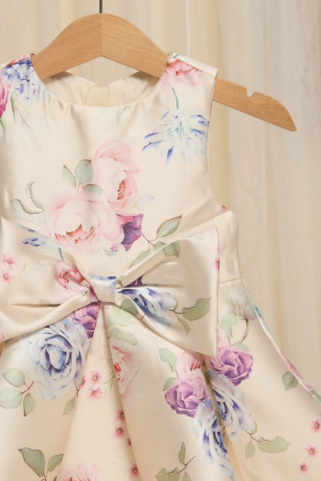Infant Girls Ivory Digital Print Dress