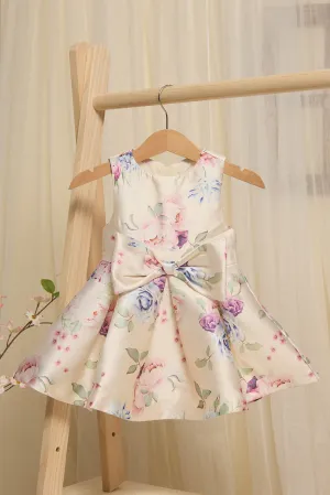 Infant Girls Ivory Digital Print Dress