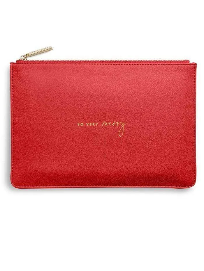 Katie Loxton S So Very Merry Perfect Pouch in Red KLB1737
