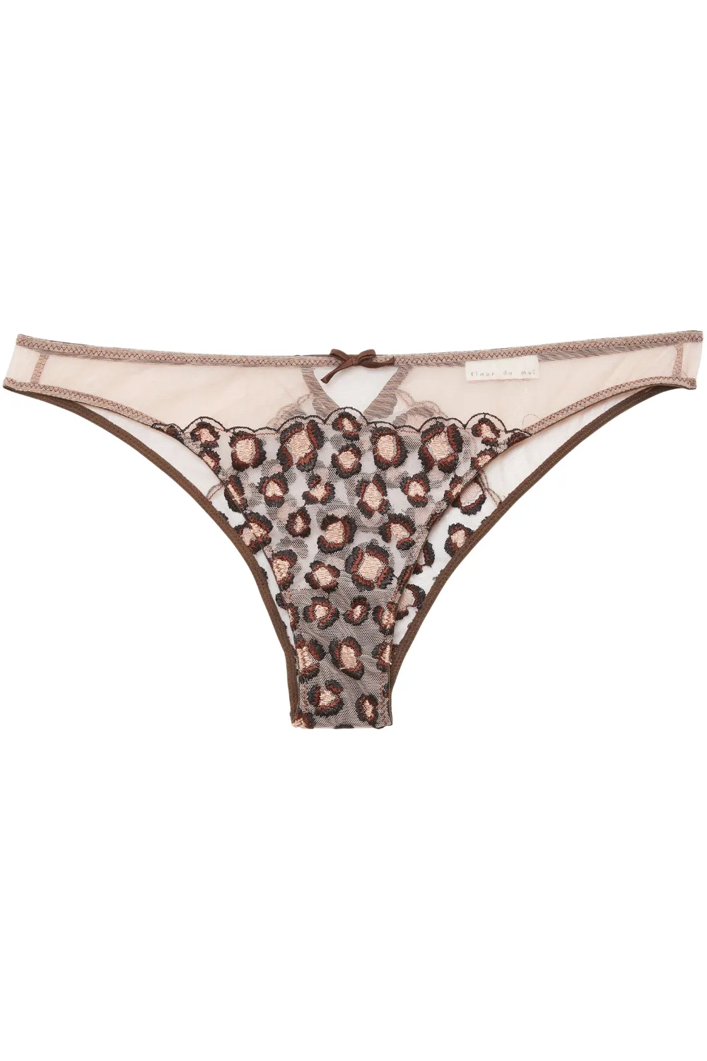 Leopard Embroidery Cheeky Brief