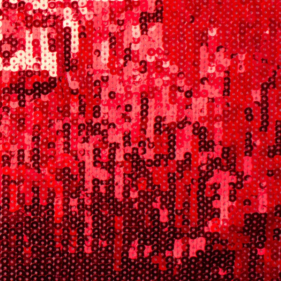 Lipstick Red Sequinned Stretch Tulle