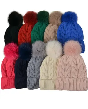 LUXE Knitted Pompom Hat