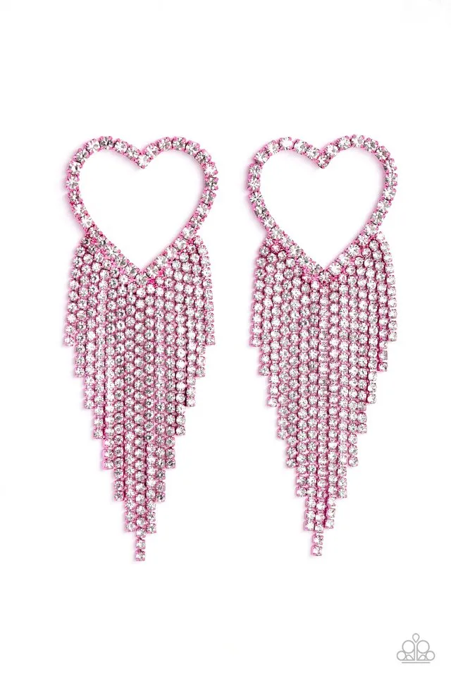 Paparazzi Earring ~ Sumptuous Sweethearts - Pink