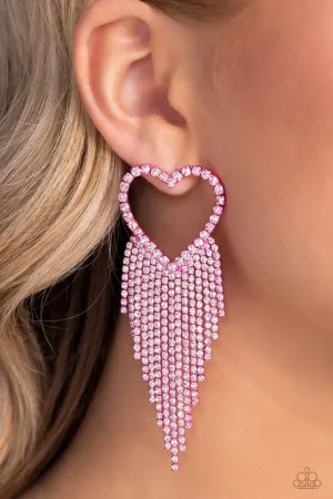 Paparazzi Earring ~ Sumptuous Sweethearts - Pink