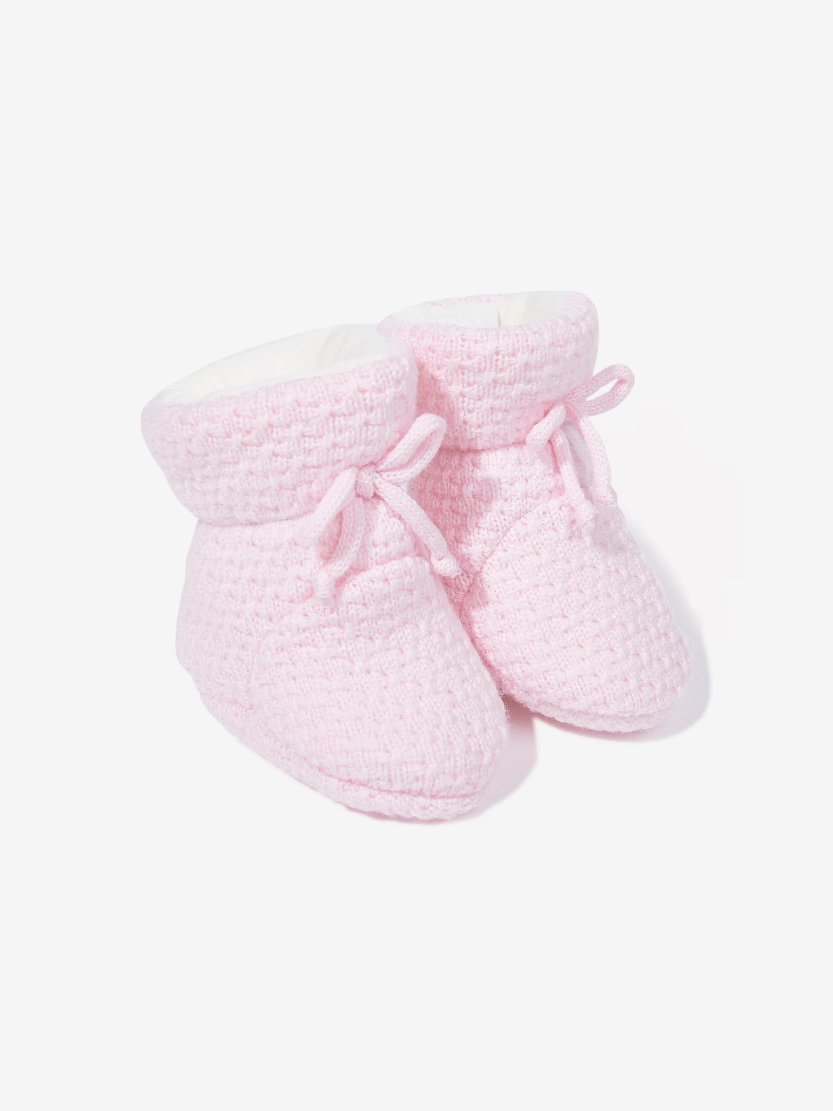 Paz Rodriguez Baby Girls Wool Pramsuit With Booties in Pink