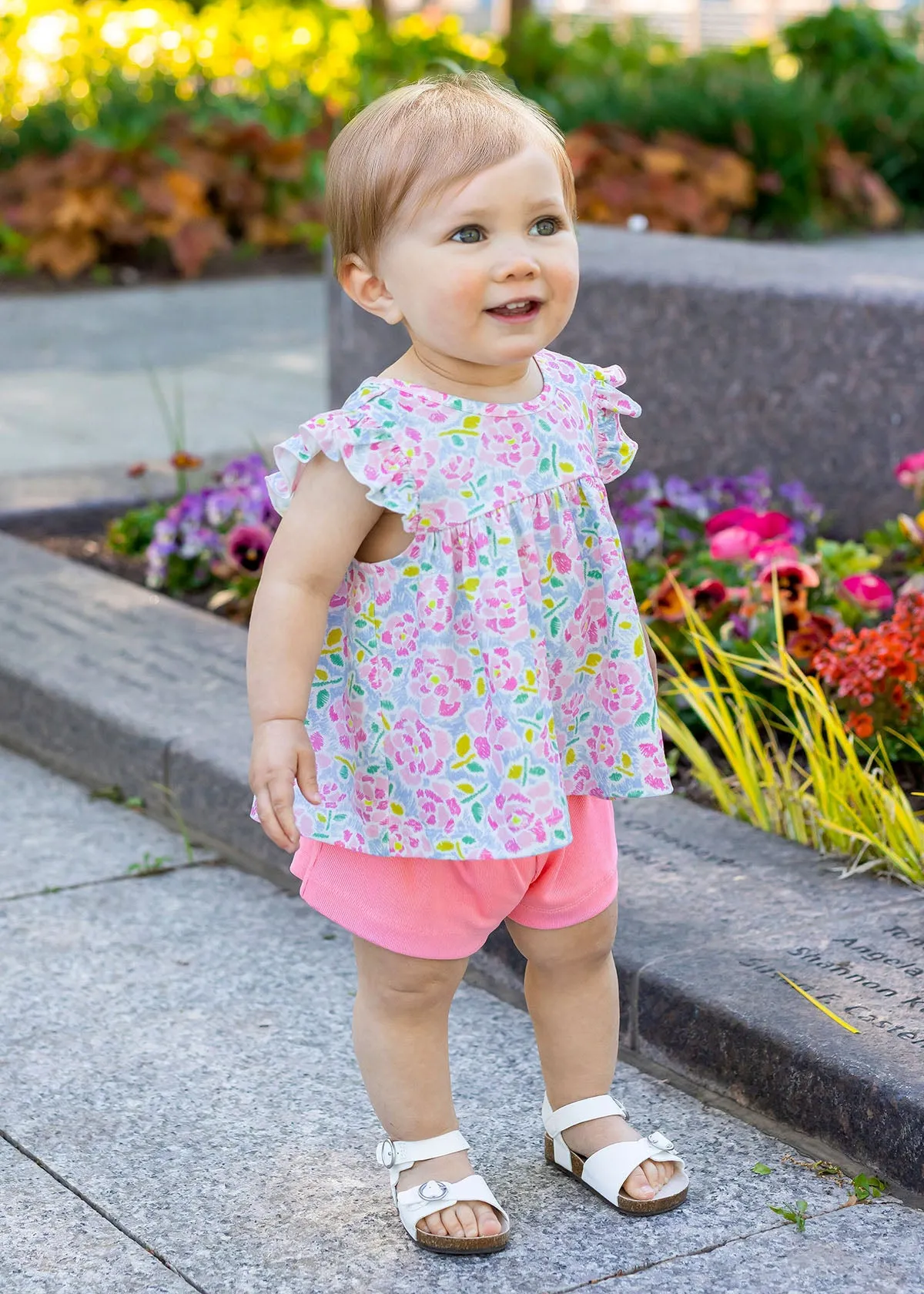 Pink Scribble Two Piece Short Set