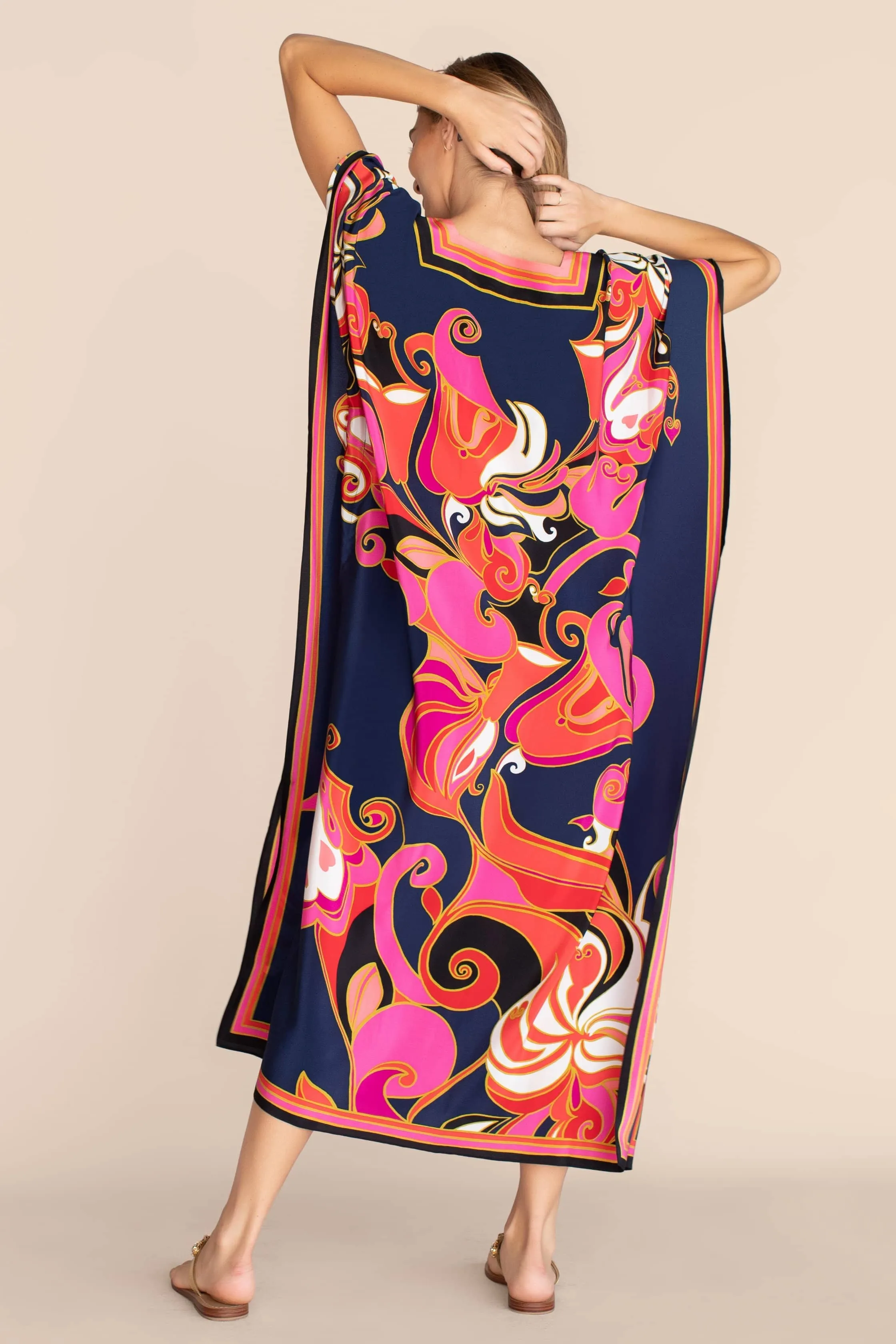 Plus Size V Neck Summer maxi Kaftan Dress