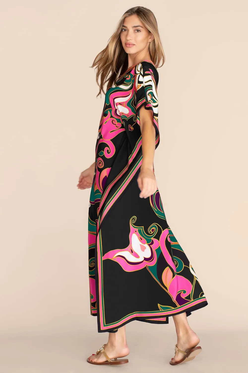 Plus Size V Neck Summer maxi Kaftan Dress