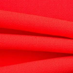 Pomegranate Red Double Wool Crêpe