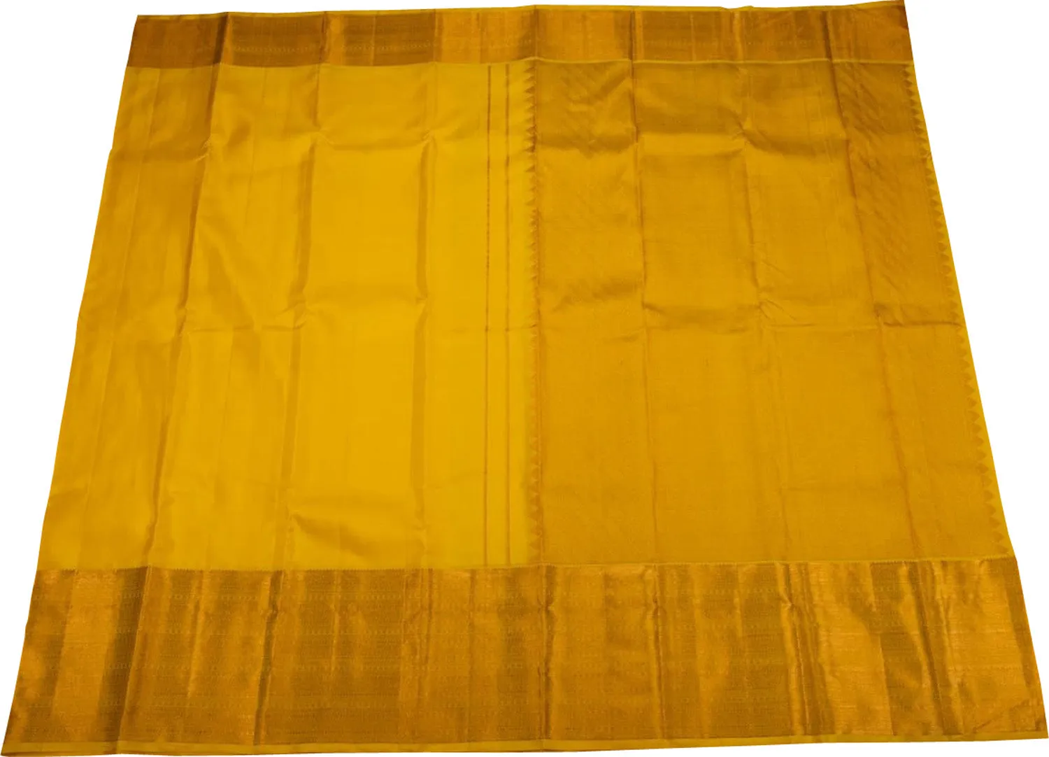 Radiant Yellow Kanjiwaram Pure Silk Saree: Exquisite Elegance and Timeless Beauty