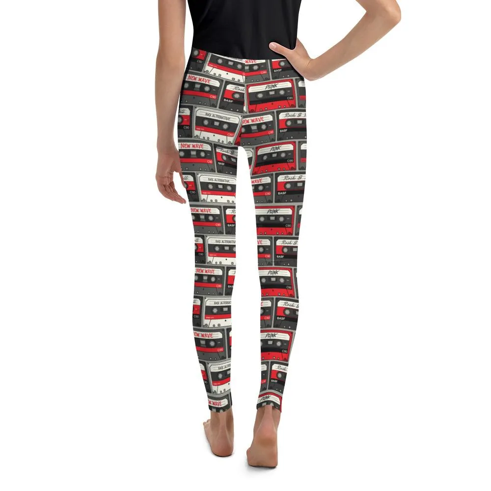 Retro Cassette Tapes Youth Leggings