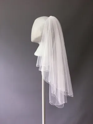 SAMPLE VEIL - Waist length 2 tier Zanzibar veil