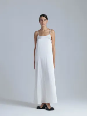Silk Maxi Dress 'Aphrodite' in Milk White