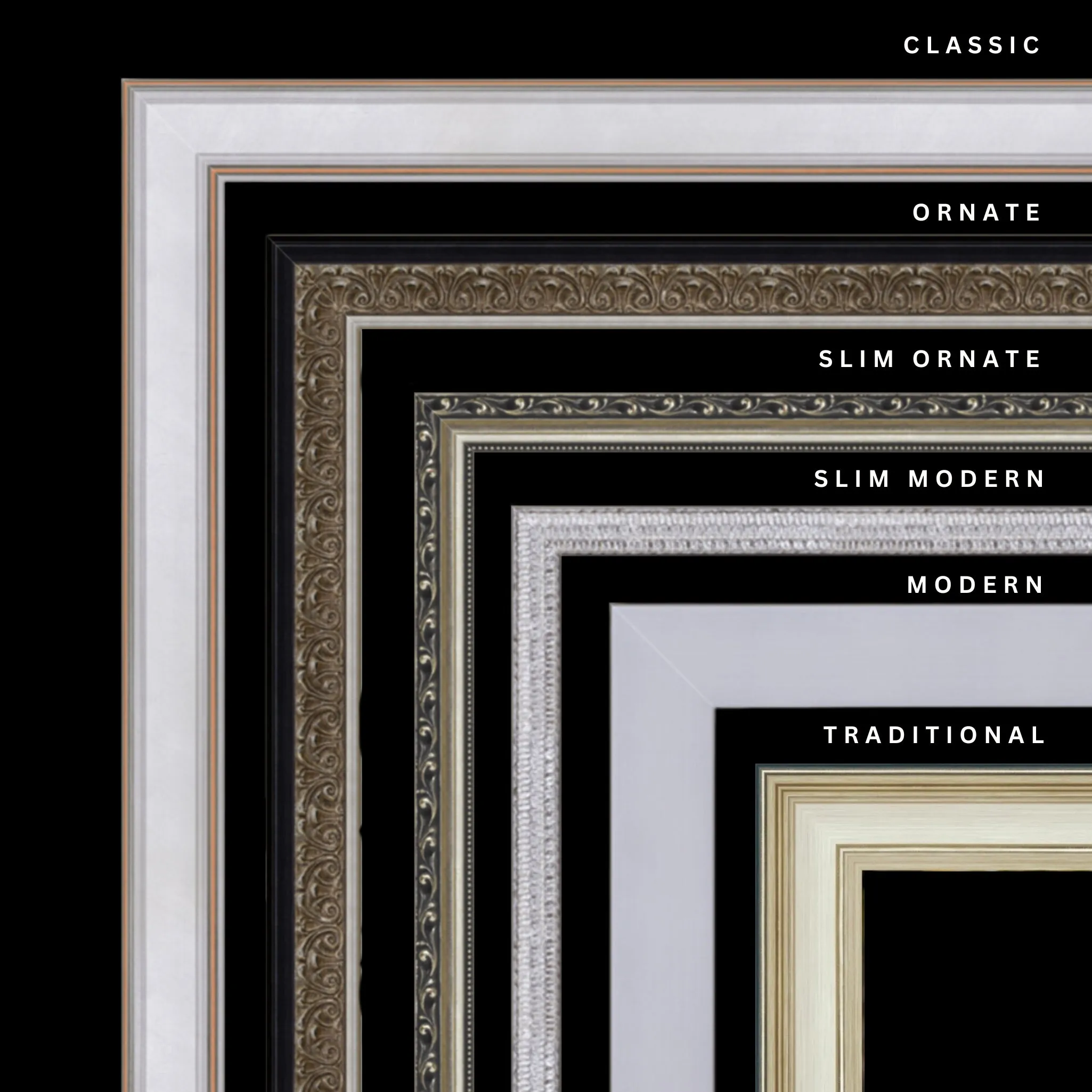 Silver 33x33 Picture Frame Ornate Traditional Classic Antique