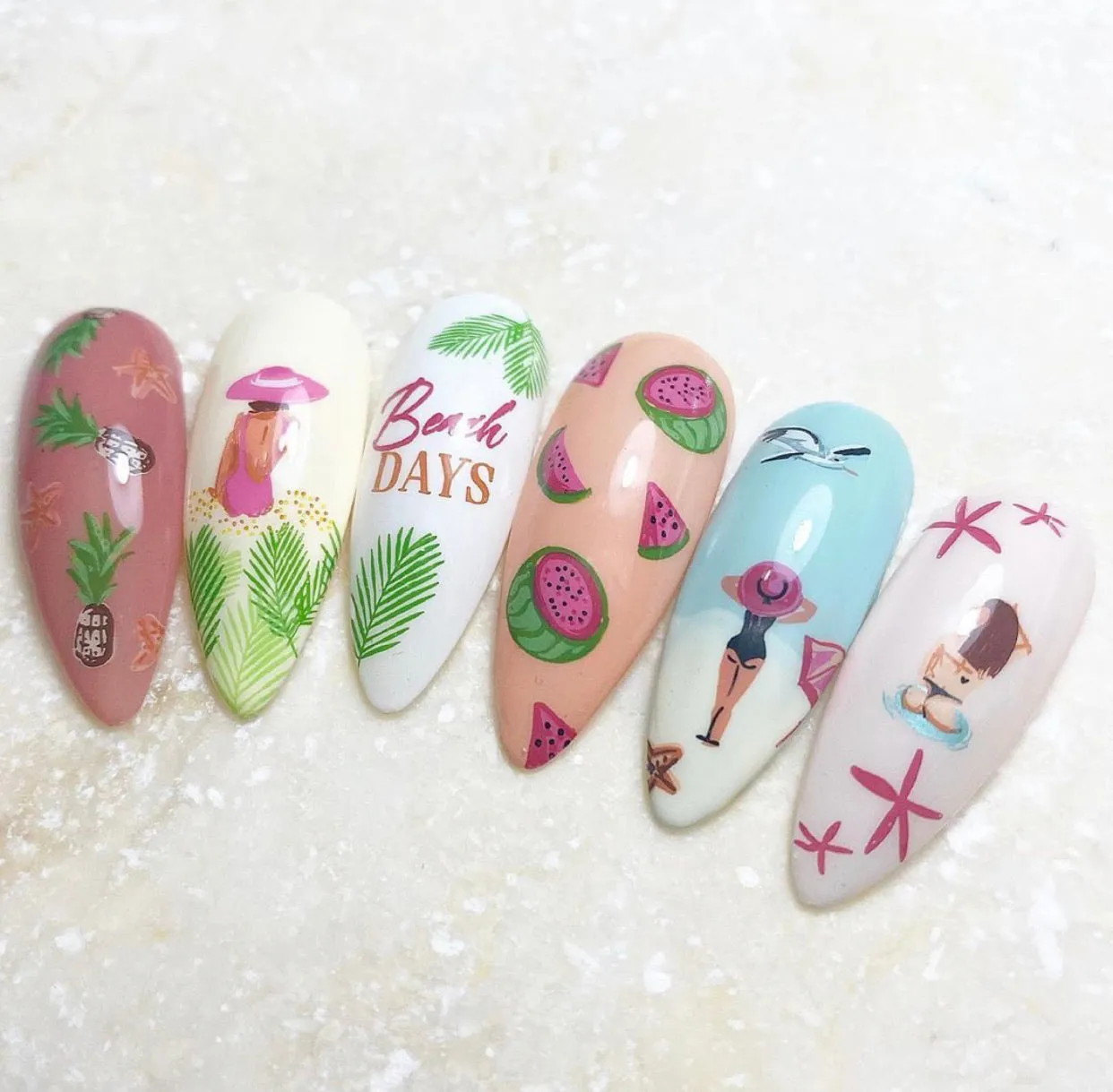 Summer Never Ends (CjS-165) Steel Layered Nail Art Stamping Plate