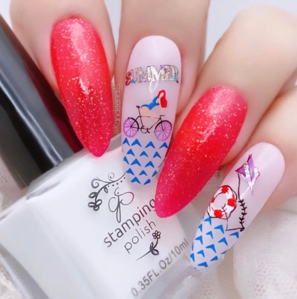 Summer Never Ends (CjS-165) Steel Layered Nail Art Stamping Plate