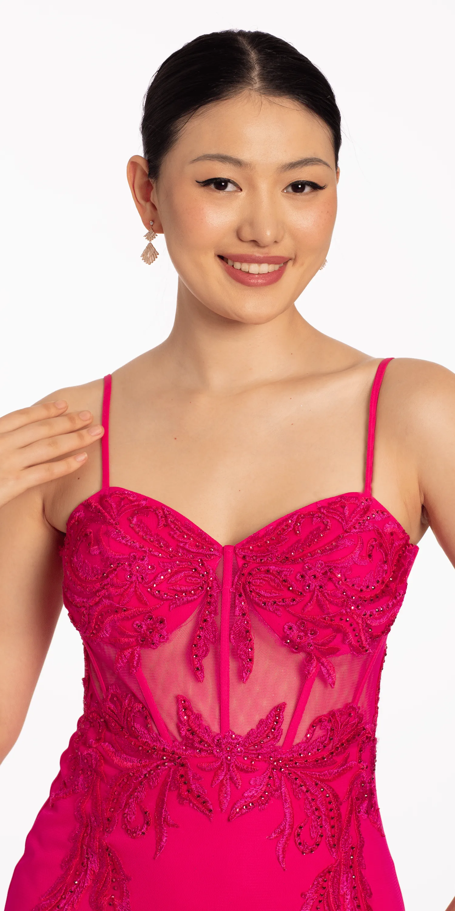 Sweetheart Illusion Corset Mermaid Dress