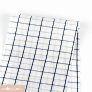Tattersall Grid Check Cotton - Blue
