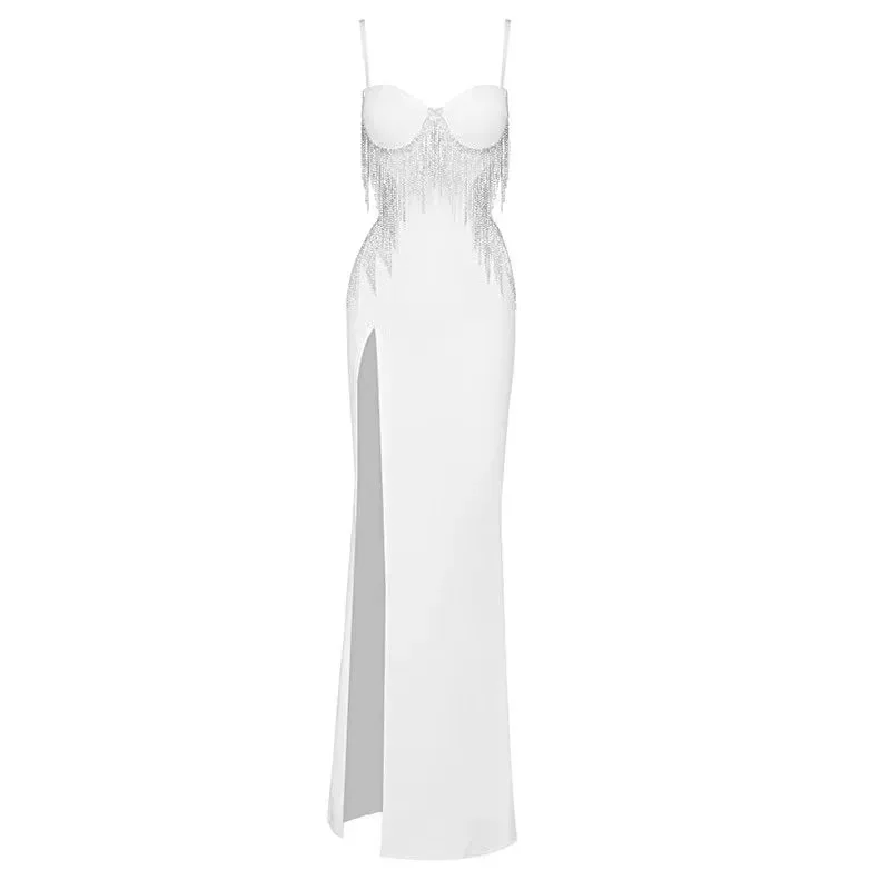 Trend4us Glamorous Crystal Evening Gown