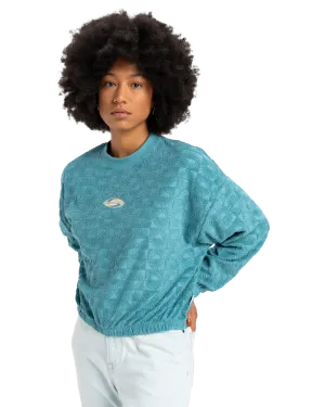 Tropic Day Sponge Fleece Sweatshirt in Brittany Blue
