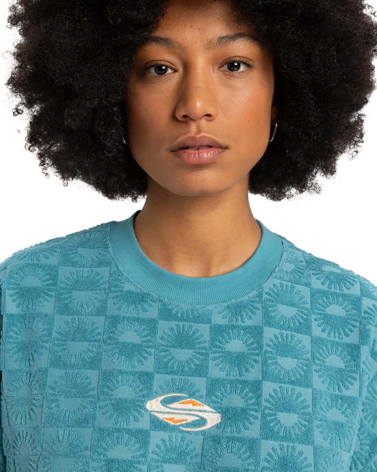 Tropic Day Sponge Fleece Sweatshirt in Brittany Blue