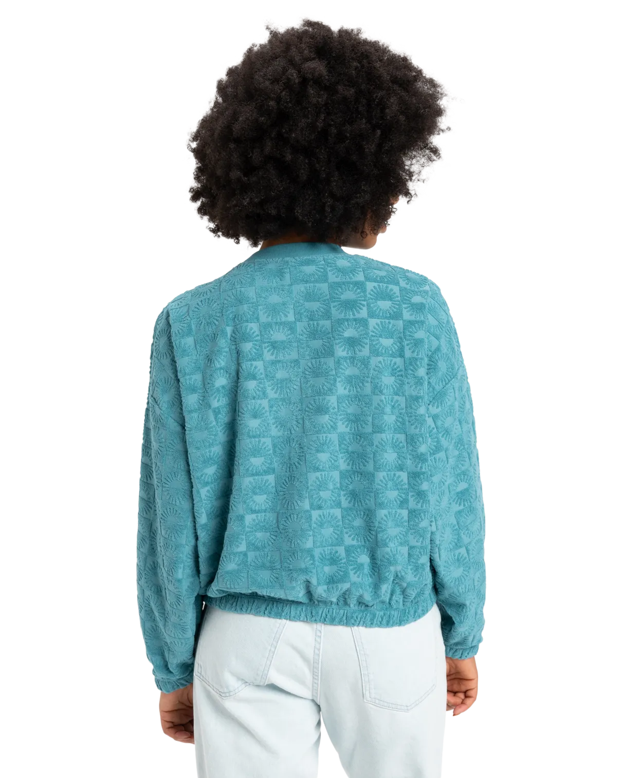 Tropic Day Sponge Fleece Sweatshirt in Brittany Blue