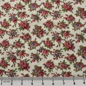 White Mini Posy Cotton Print